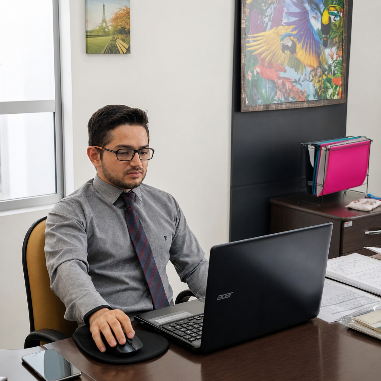 Dr. Gabriel Carvalho Tomaz em seu escritório